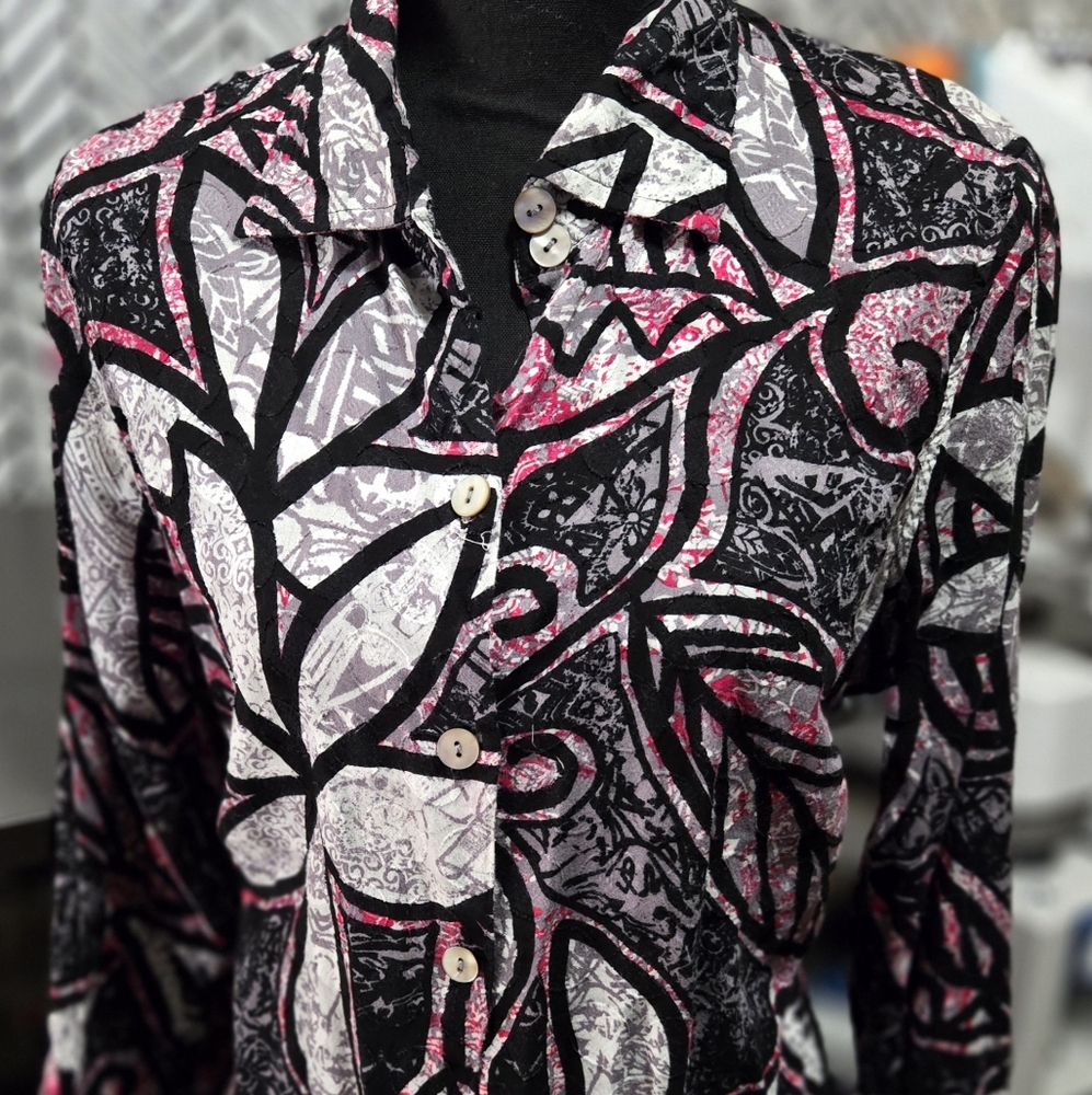 Multiples 3/4 length blouse